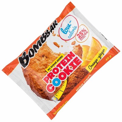 Печенье протеиновое Bombbar неглаз Orange-ginger 40гр м/у