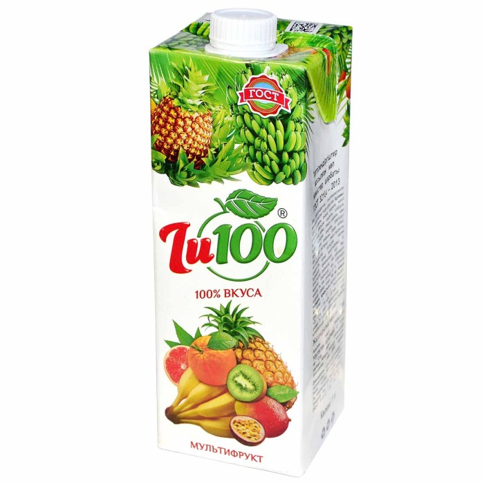 Нектар Zu100 мультифруктовый 1л т/п