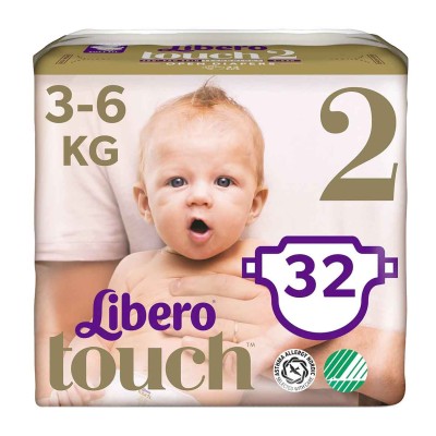 Подгузники Libero Touch 2 (3-6кг) 32шт м/у