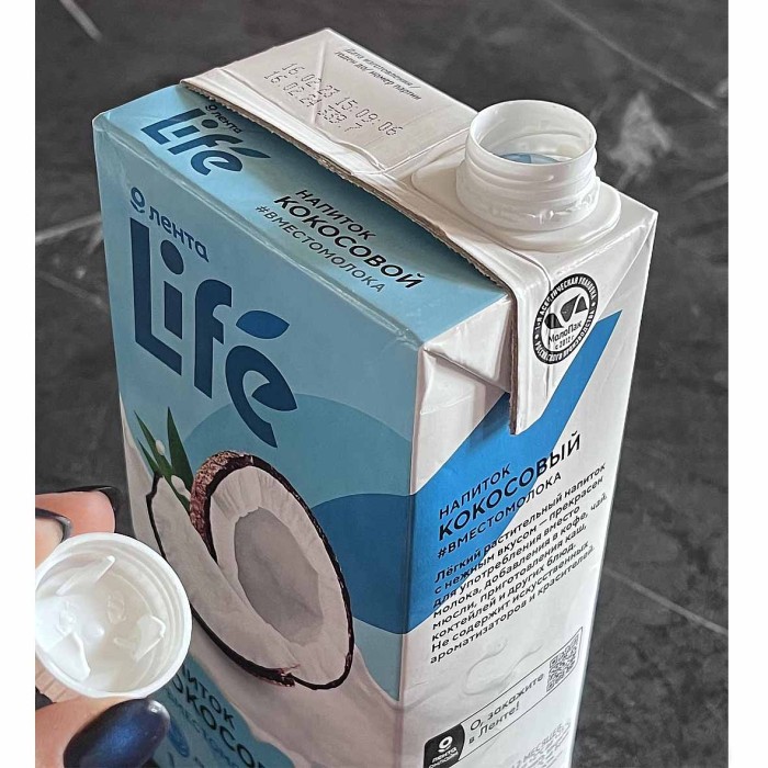 Напиток кокосовый Лента Life 1л т/п