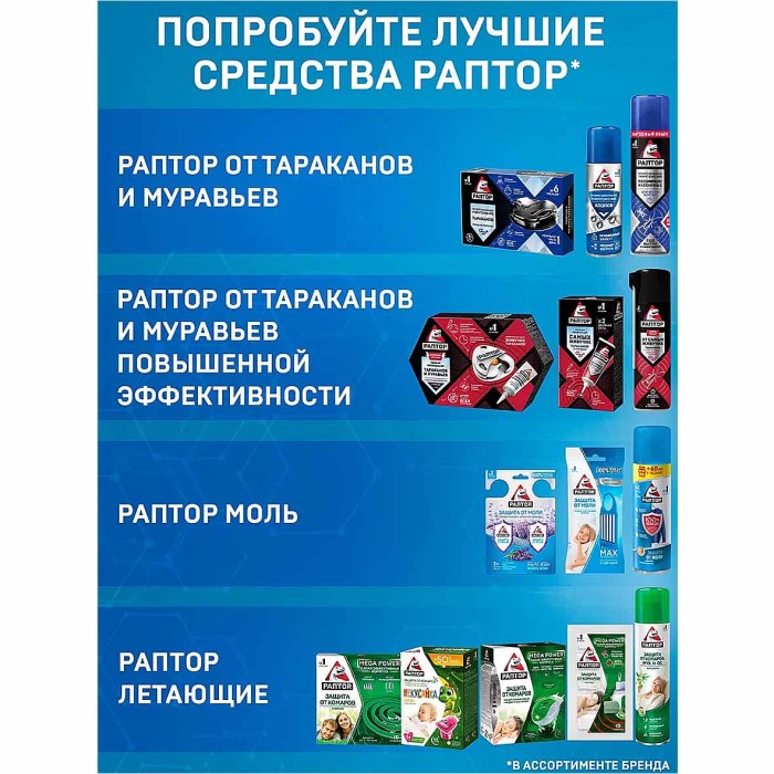 Аэрозоль Раптор от моли 235мл ж/б