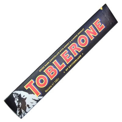 Шоколад Tobleron Горький с медово-миндальной нугой 100гр к/у