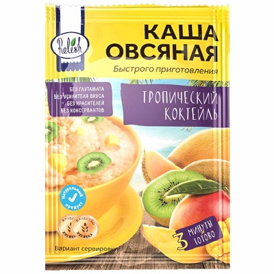 Каша овсяная Relish тропический коктейль 35 гр м/у
