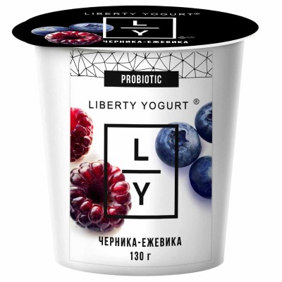 Йогурт LY черника-ежевика 2,9% 130гр пэт