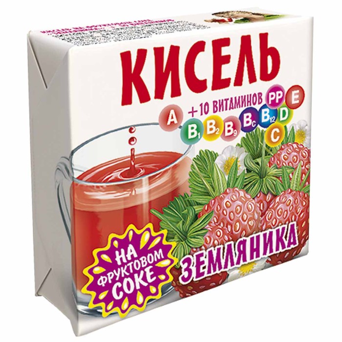 Кисель Трапеза земляника 220гр брикет