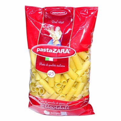Макароны Pasta Zara трубка рифленая №45 500гр м/у