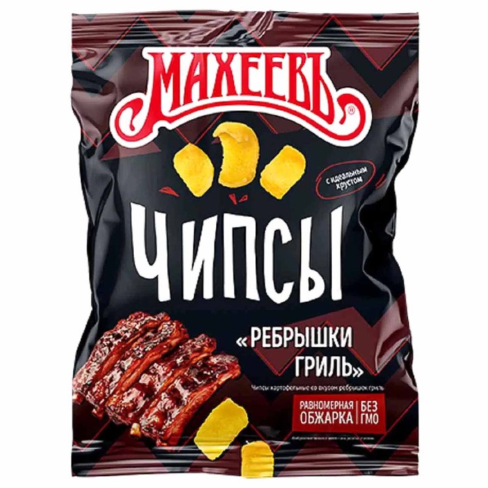 Чипсы Махеевъ со вкусом ребрышек гриль 80гр м/у