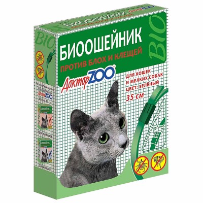 Биоошейник Доктор ZOO для кошек и собак от блох и клещей 35см артZR0601