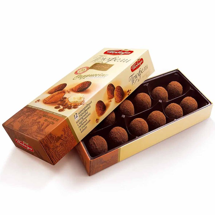 Конфеты Победа Трюфель каппучино с кусочками печенья 180гр к/у