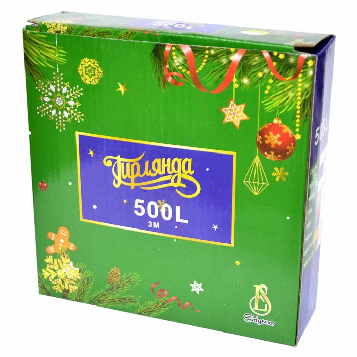 Украшение новогоднее Гирлянда Edgeous 3м 500L артNO.F42/41/38/39/40 №18