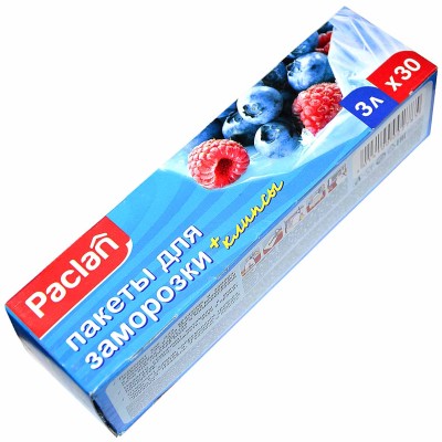 Пакеты Paclan для замораживания 3л 25*32см 30шт
