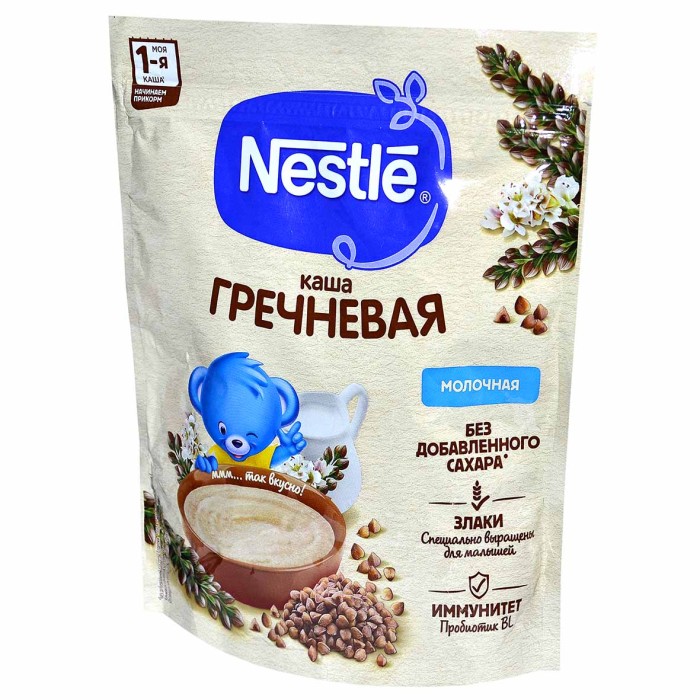 Каша Nestle гречневая молочная с 4мес 220гр к/у
