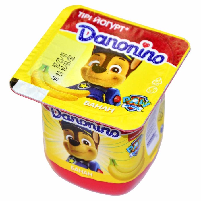 Йогурт Danonino банан 3% с 3лет 100гр пэт