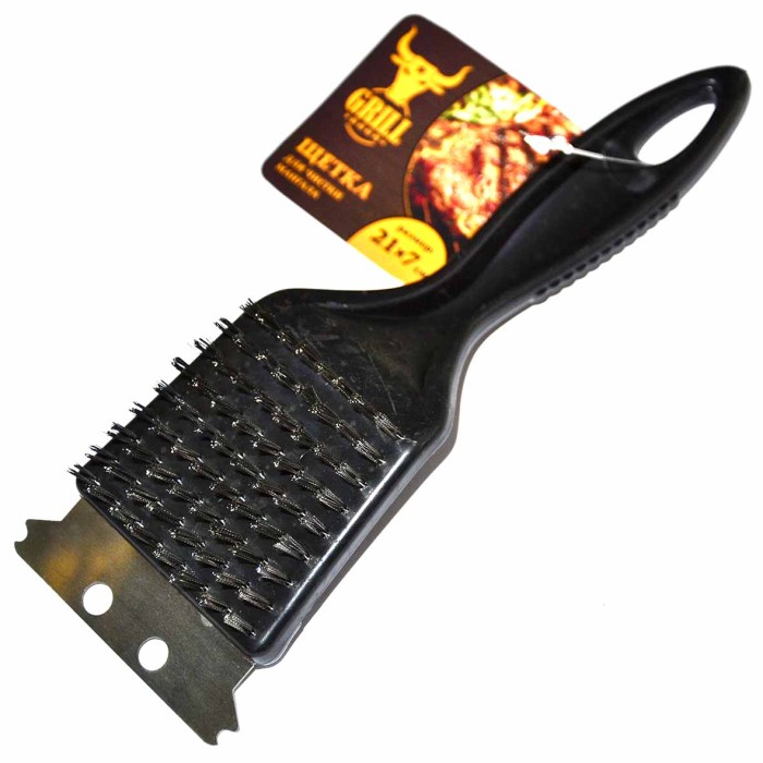 Щетка Grillboom  для чистки мангала с скребком 21х7см арт101-011