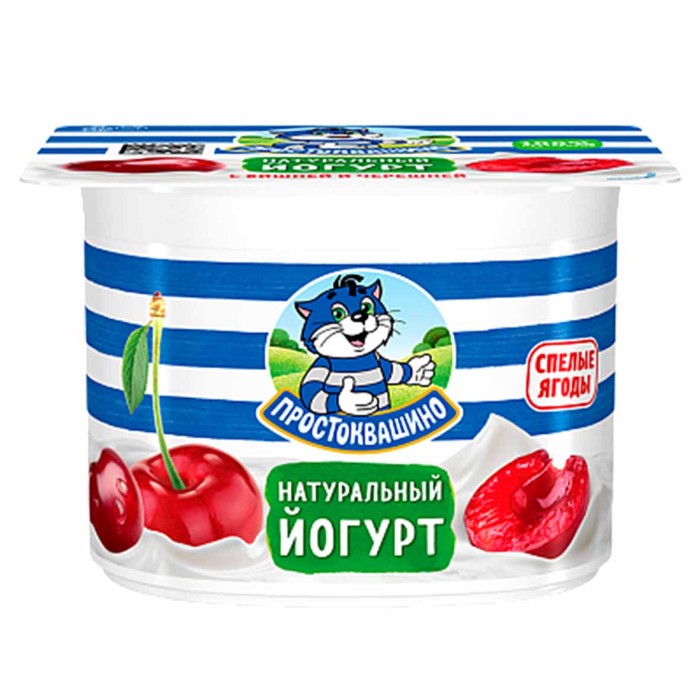 Йогурт Простоквашино Вишня-Черешня 2,9% 110гр пэт