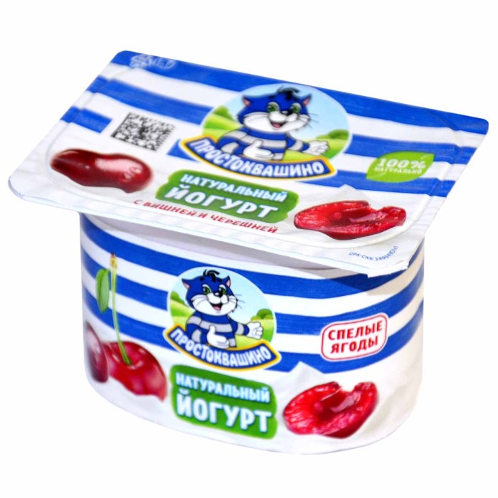 Йогурт Простоквашино Вишня-Черешня 2,9% 110гр пэт