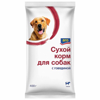 Корм для собак Aro с говядиной 400гр м/у