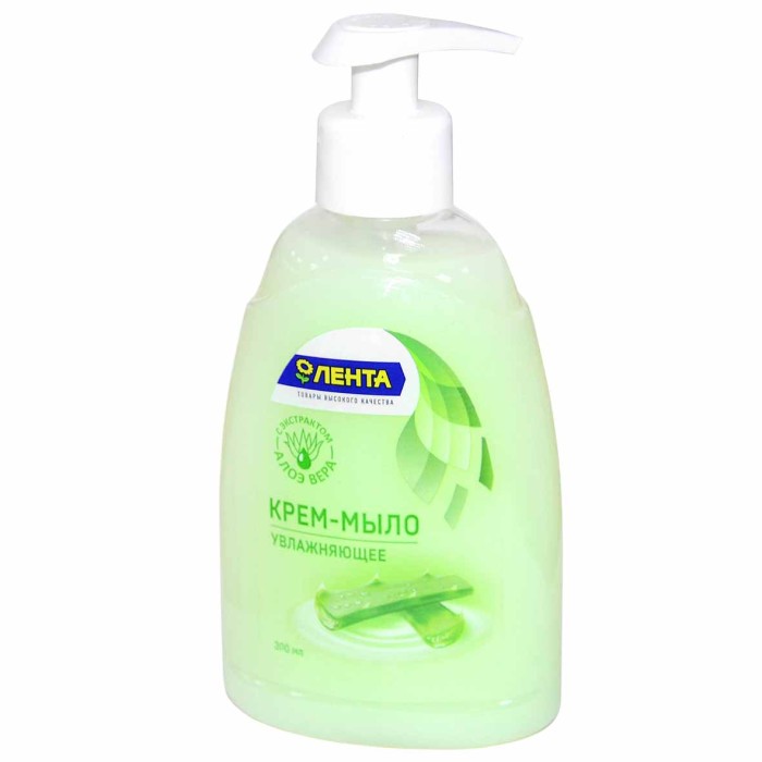 Крем-мыло жидкое Лента Увлажняющее Алоэ вера и увлажняющее молочко 300мл пэт