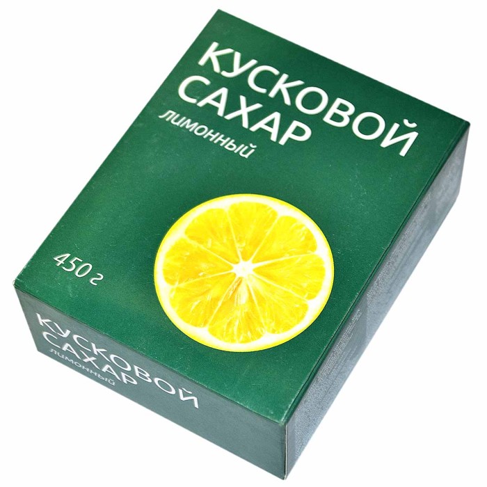 Сахар Отличная кухня Лимонный кусковой 450гр к/у