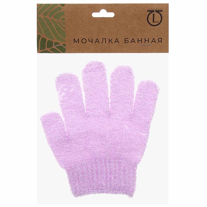 Мочалка перчатка ЮниLook с отшелушивающим эффектом 18см арт361-150