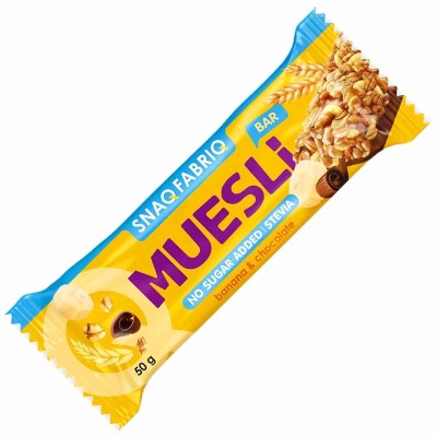Батончик-мюсли Snaq Fabriq banana-chocolate с молочным шоколадом 50гр м/у