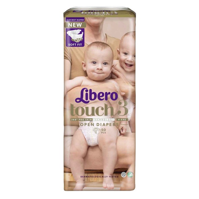 Подгузники Libero Touch 3 (4-8кг) 50шт м/у