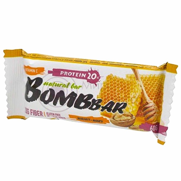 Батончик глазированный Bombbar Chikalab Грецкие орехи с медом 60гр