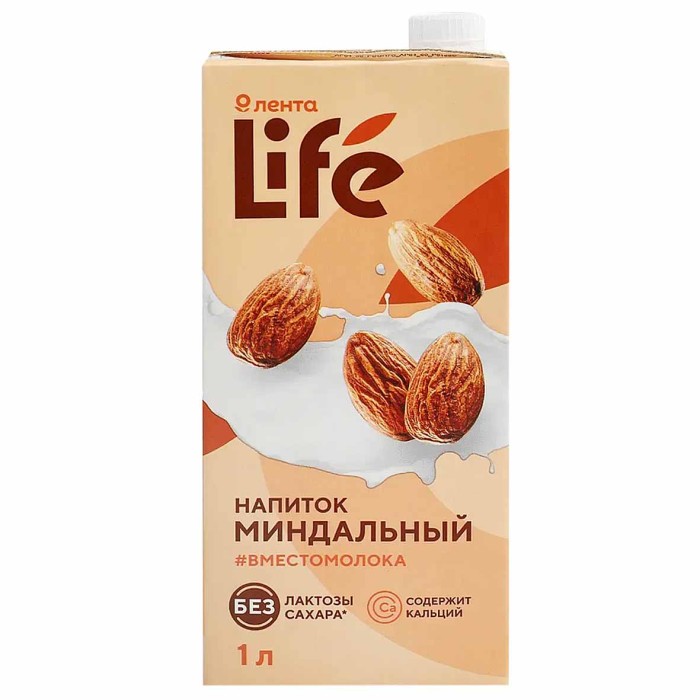 Напиток миндальный Лента Life л т/п