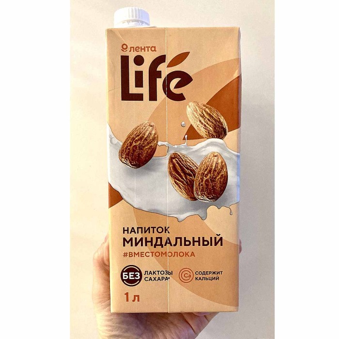 Напиток миндальный Лента Life л т/п