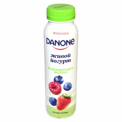Йогурт питьевой Danone лесные ягоды 1,5% 270мл пэт