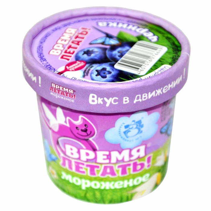 Мороженое Время летать! Ванильное с черникой 65гр пэт