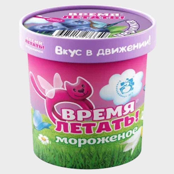 Мороженое Время летать! Ванильное с черникой 65гр пэт