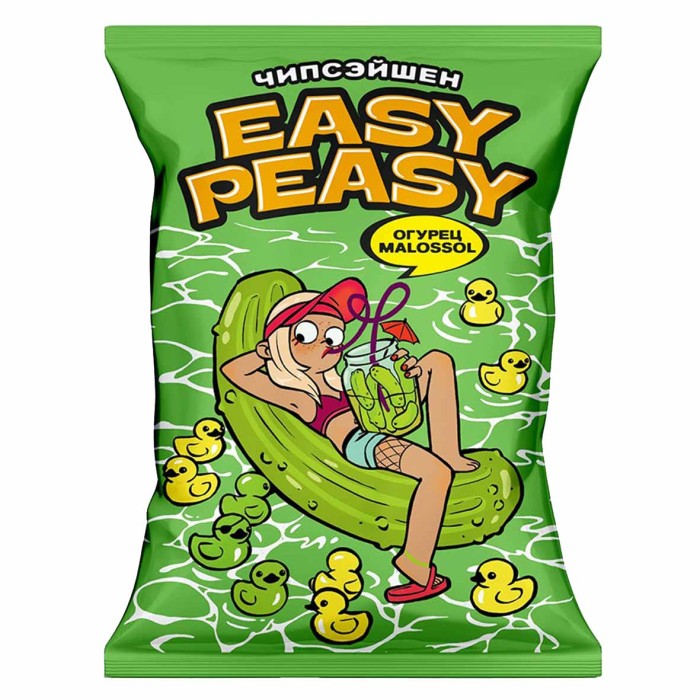Чипсы Easy Peasy огурец молосольный 120гр м/у