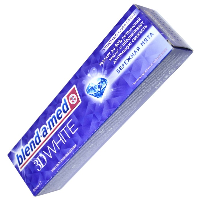 Паста зубная Blend-a-med 3D White Бережная мята 100мл к/у