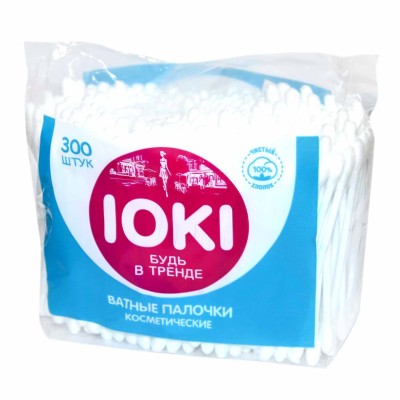 Палочки ватные Ioki 300шт м/у