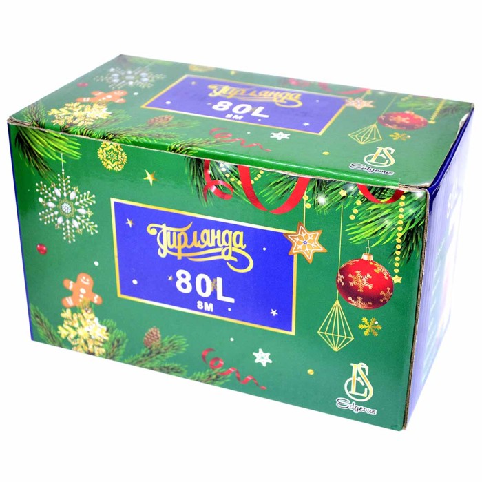 Украшение новогоднее Гирлянда Edgeuos 8м 80L артNO.F23 №9