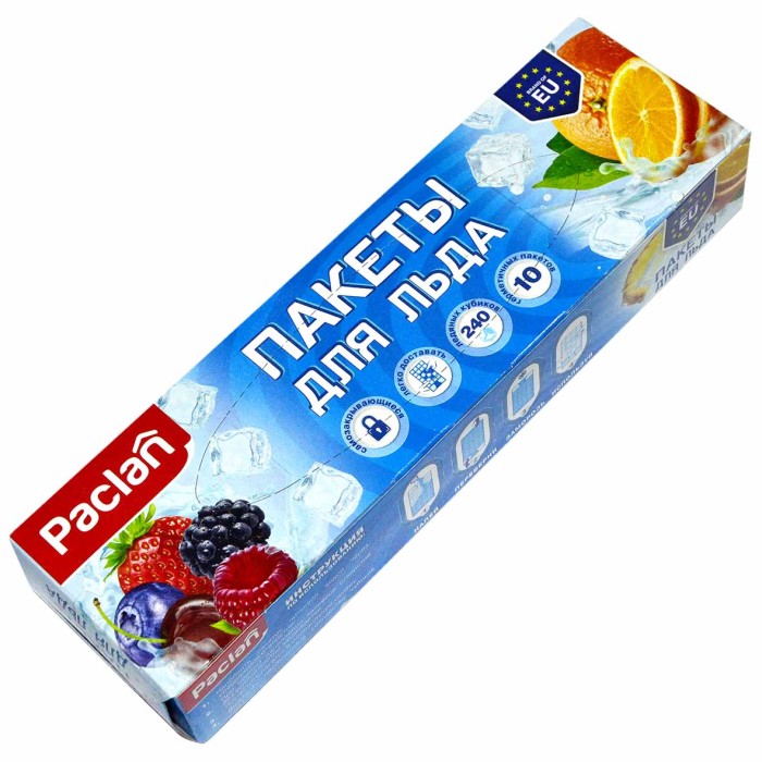Мешочки Paclan для приготовления ледяных кубиков 10*24шт