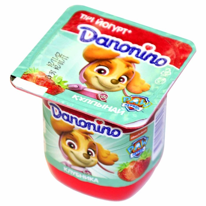 Йогурт Danonino клубника 3% с 3лет 100гр пэт
