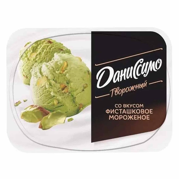Десерт творожный Даниссимо фисташковое мороженое 6,5% 130гр пэт