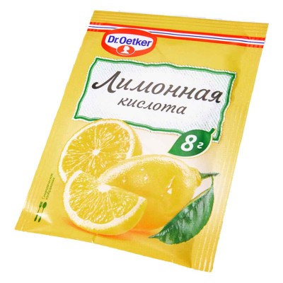 Кислота лимонная Dr.Oetker 8гр м/у