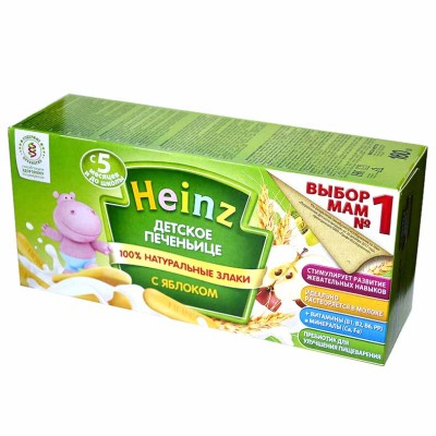 Печенье Heinz яблоко с 5мес 160гр к/у