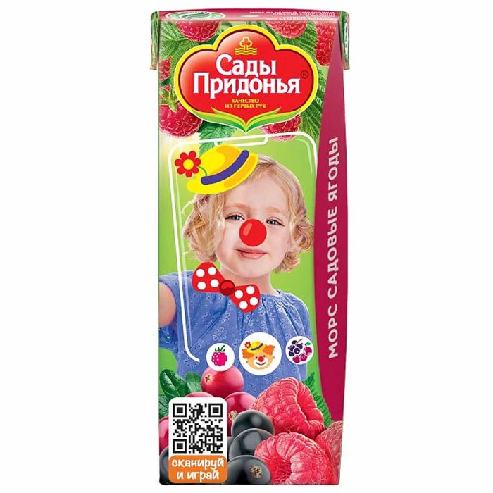 Морс Сады Придонья черная и красная смородины,малина 200мл т/п