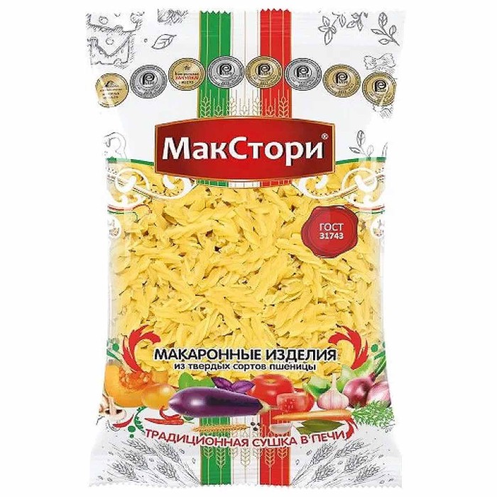 Макароны МакСтори Спираль 400гр