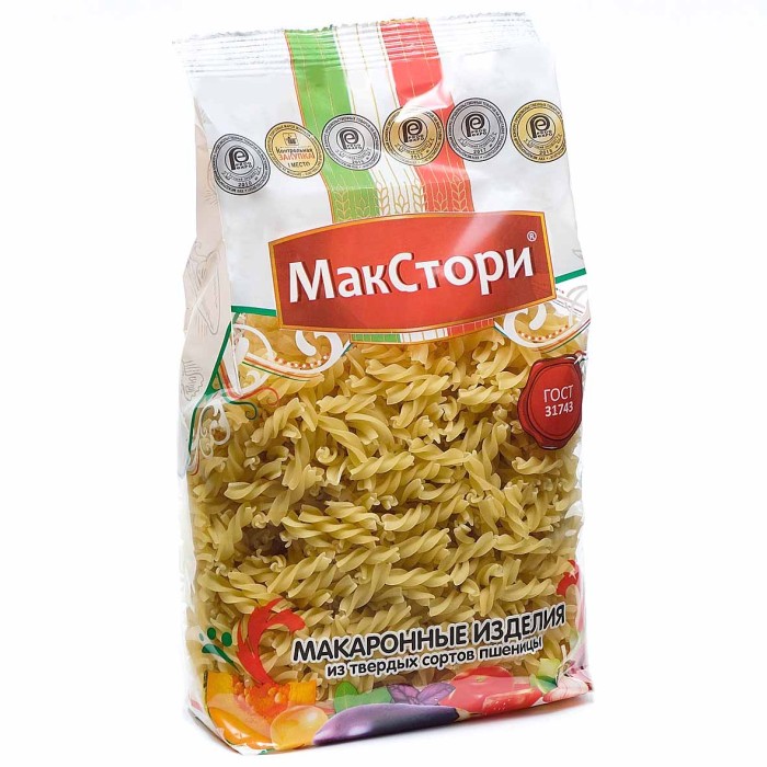 Макароны МакСтори Спираль 400гр