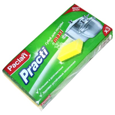 Губки для посуды Paclan Practi Maxi 3шт м/у