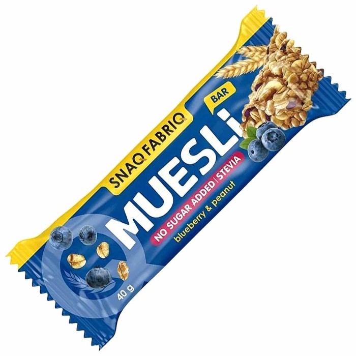Батончик-мюсли Snaq Fabriq blueberry-peanut 40гр м/у