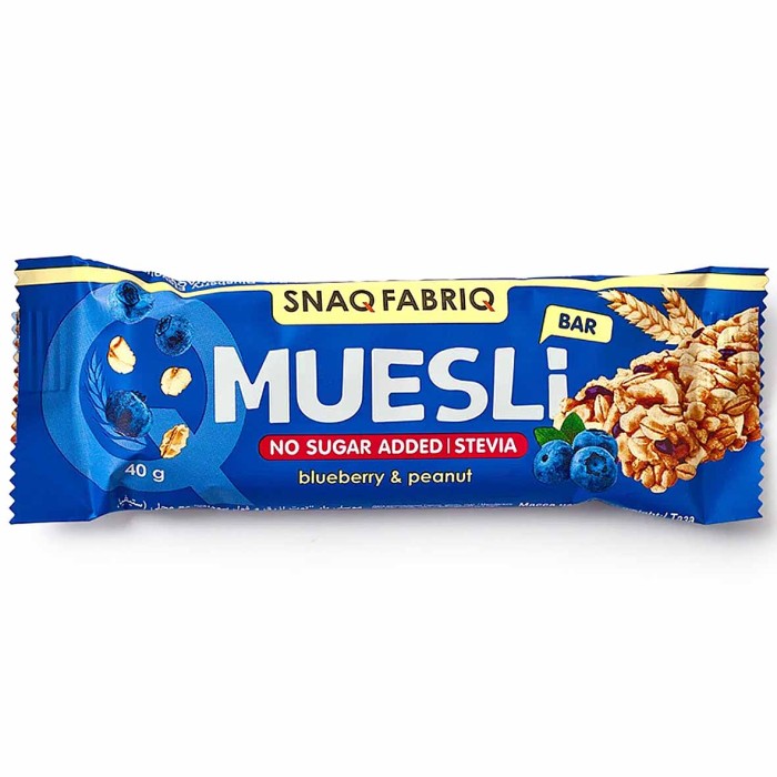 Батончик-мюсли Snaq Fabriq blueberry-peanut 40гр м/у