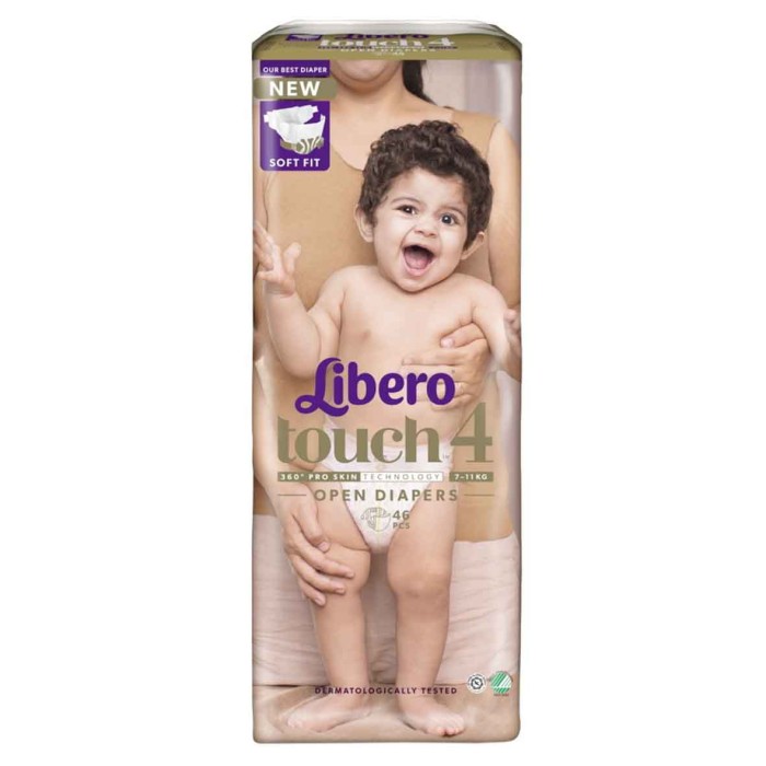 Подгузники Libero Touch 4' (7-11кг) 46шт м/у