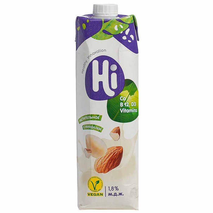 Напиток растительный Hi с миндалем 1,8% 1л т/п