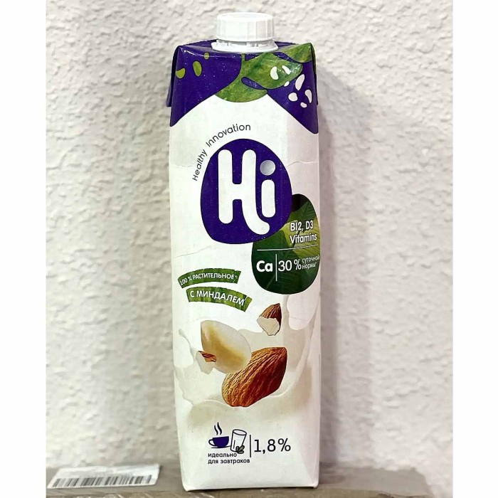 Напиток растительный Hi с миндалем 1,8% 1л т/п